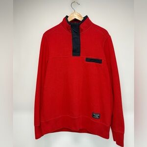 Men’s Abercrombie & Fitch Red 1/4 Zip-Up Sweater Size M